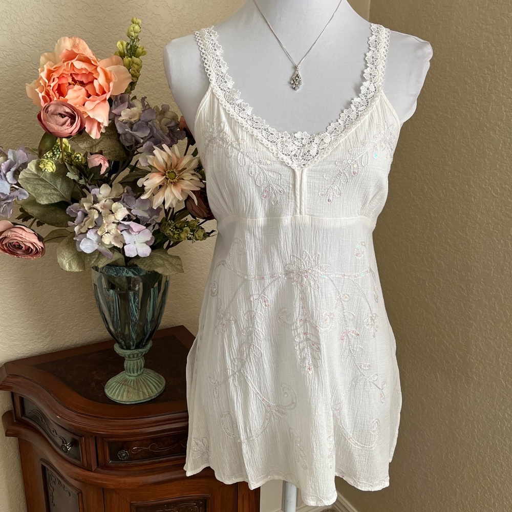 At Last Gauze Camisole Babydoll Tank